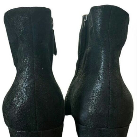 Eileen Fisher Black Coax LT Suede Leather‎ Zip up Ankle Booties Size 8 1/2 - Picture 6 of 8